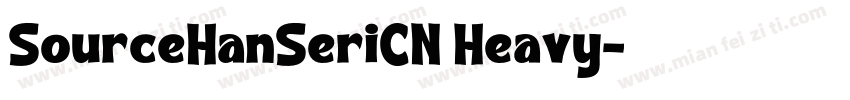 SourceHanSeriCN Heavy字体转换